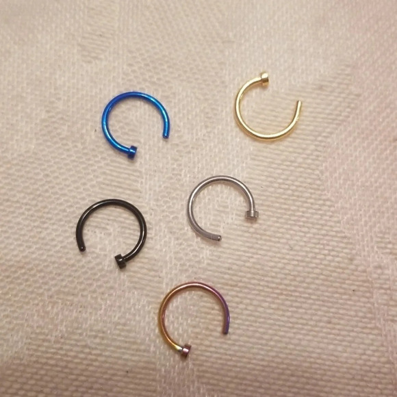 Fake Nose Ring 2 PC - Picture 2 of 8